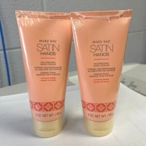 (2) MARY KAY Satin Hands - Citrus Rose - Nourishing Shea Cream 3 oz *SEALED*